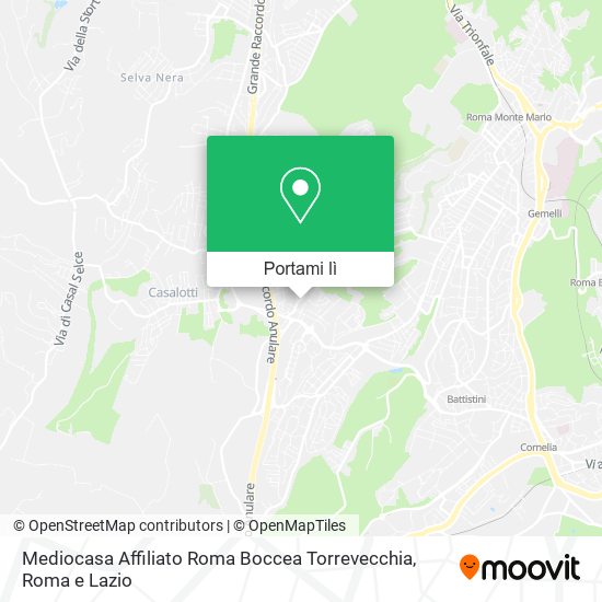 Mappa Mediocasa Affiliato Roma Boccea Torrevecchia