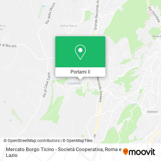 Mappa Mercato Borgo Ticino - Società Cooperativa