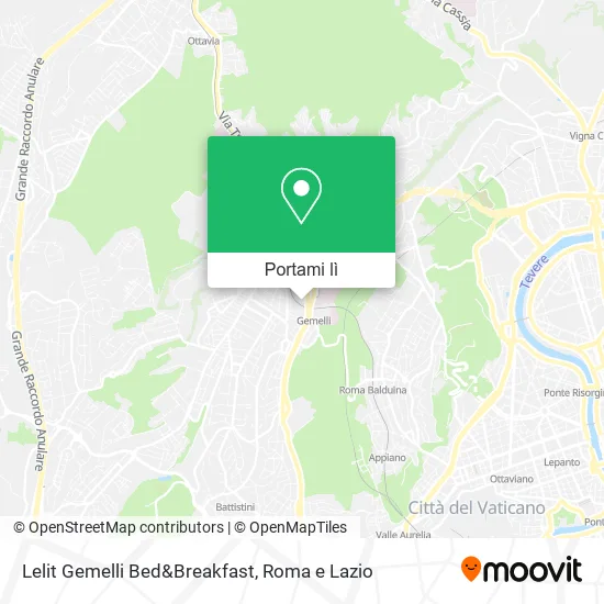 Mappa Lelit Gemelli Bed&Breakfast