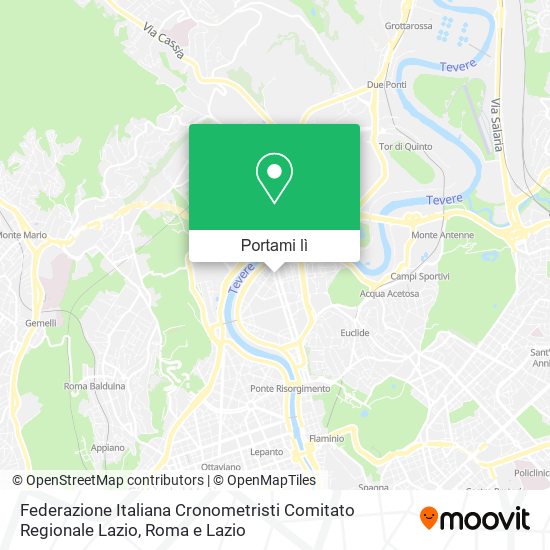 Mappa Federazione Italiana Cronometristi Comitato Regionale Lazio