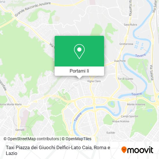 Mappa Taxi Piazza dei Giuochi Delfici-Lato Caia