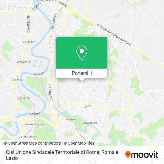 Mappa Cisl Unione Sindacale Territoriale di Roma