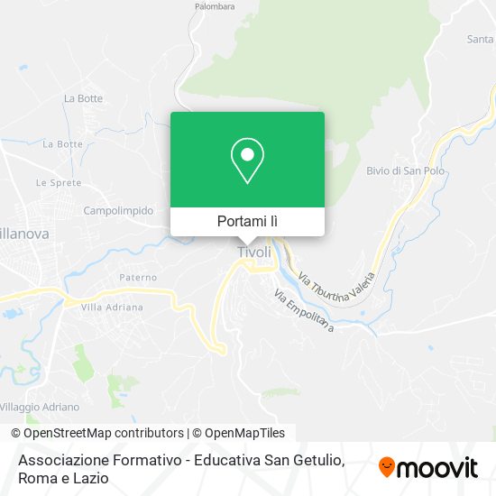 Mappa Associazione Formativo - Educativa San Getulio
