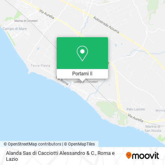 Mappa Alanda Sas di Cacciotti Alessandro & C.