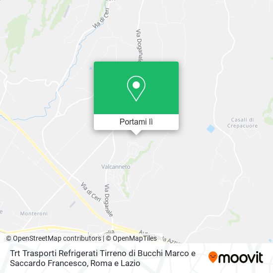 Mappa Trt Trasporti Refrigerati Tirreno di Bucchi Marco e Saccardo Francesco