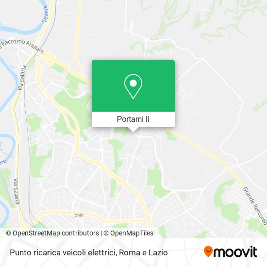 Mappa Punto ricarica veicoli elettrici