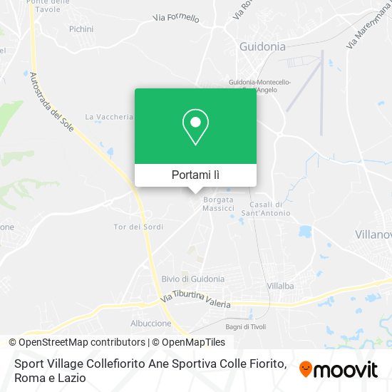 Mappa Sport Village Collefiorito Ane Sportiva Colle Fiorito