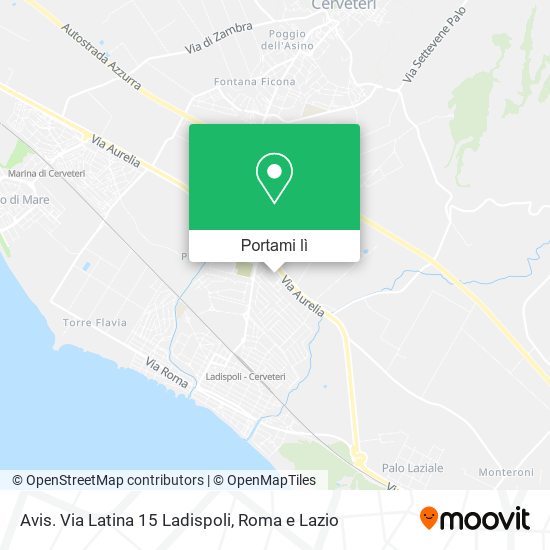 Mappa Avis. Via Latina 15 Ladispoli