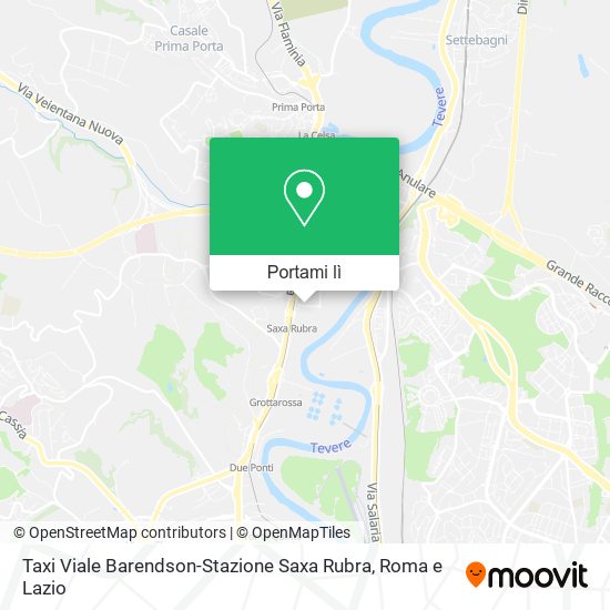 Mappa Taxi Viale Barendson-Stazione Saxa Rubra