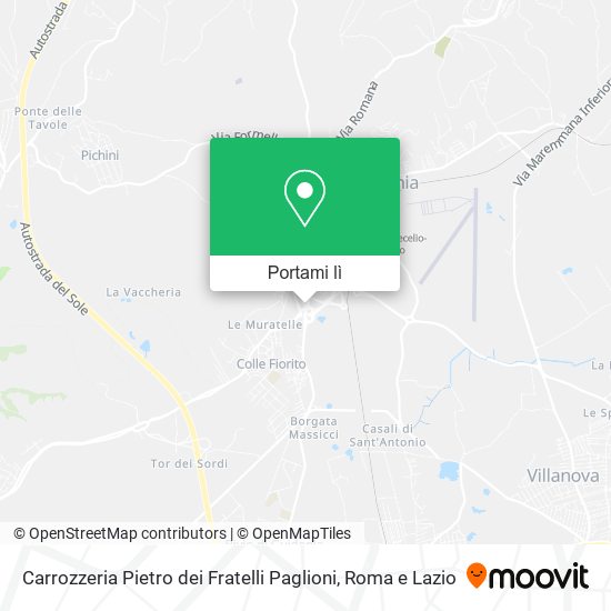 Mappa Carrozzeria Pietro dei Fratelli Paglioni