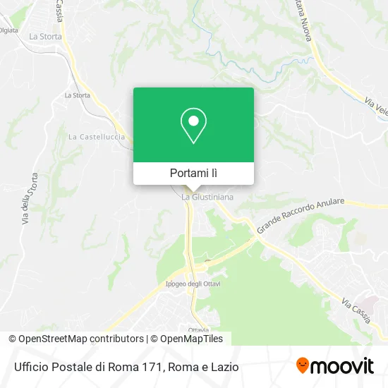 Mappa Ufficio Postale di Roma 171