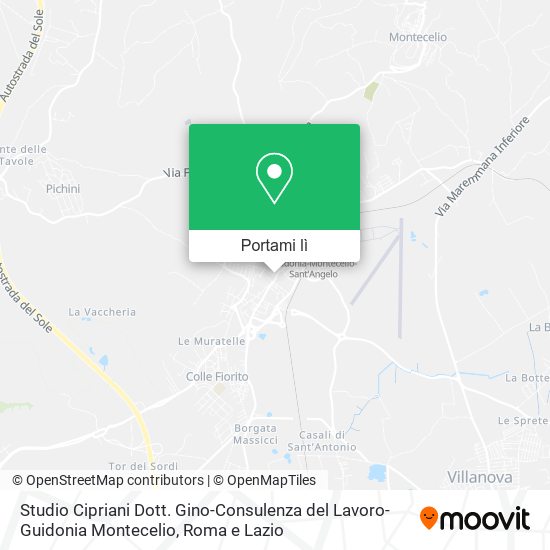 Mappa Studio Cipriani Dott. Gino-Consulenza del Lavoro-Guidonia Montecelio