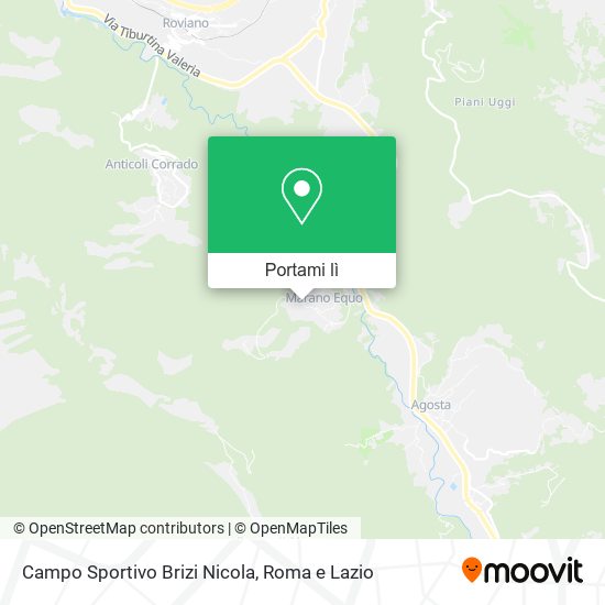 Mappa Campo Sportivo Brizi Nicola