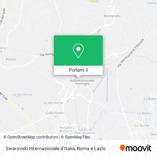 Mappa Swarovski Internazionale d'Italia