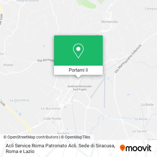 Mappa Acli Service Roma Patronato Acli. Sede di Siracusa