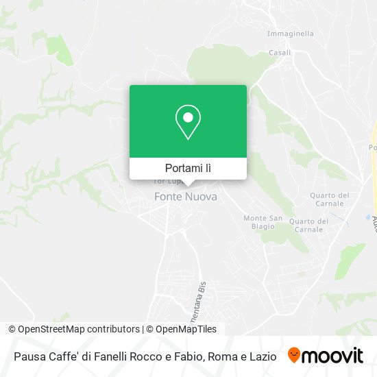 Mappa Pausa Caffe' di Fanelli Rocco e Fabio