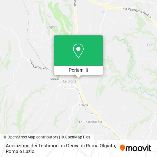 Mappa Aociazione dei Testimoni di Geova di Roma Olgiata