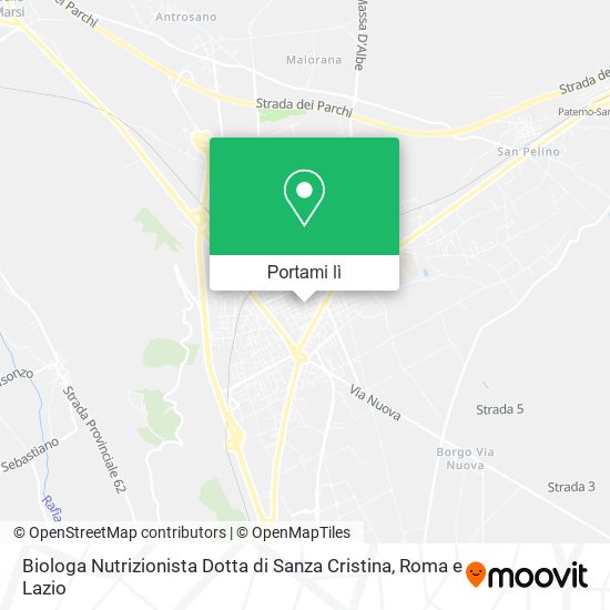 Mappa Biologa Nutrizionista Dotta di Sanza Cristina