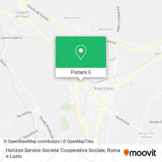 Mappa Horizon Service Societa' Cooperativa Sociale