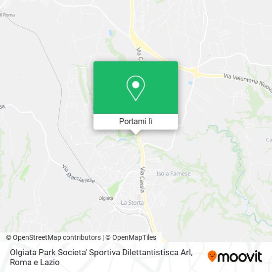 Mappa Olgiata Park Societa' Sportiva Dilettantistisca Arl