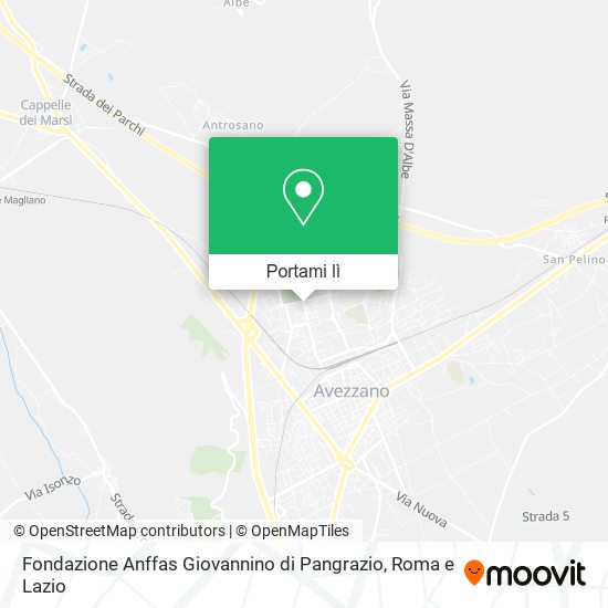 Mappa Fondazione Anffas Giovannino di Pangrazio