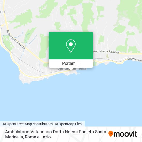 Mappa Ambulatorio Veterinario Dotta Noemi Paoletti Santa Marinella