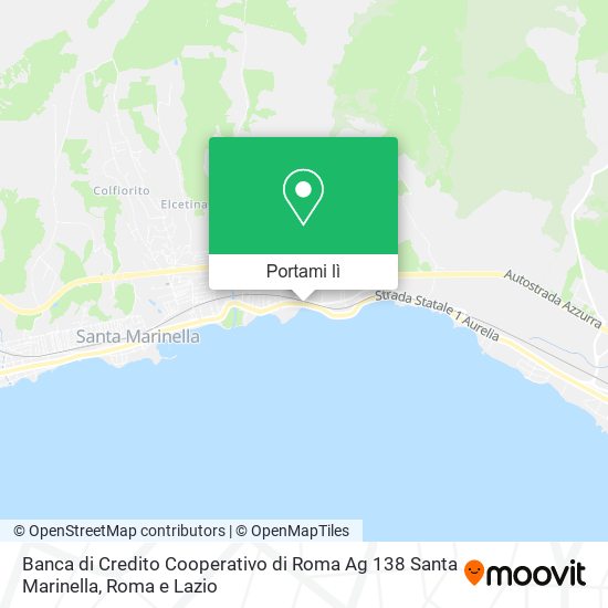 Mappa Banca di Credito Cooperativo di Roma Ag 138 Santa Marinella