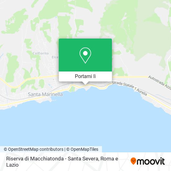 Mappa Riserva di Macchiatonda - Santa Severa
