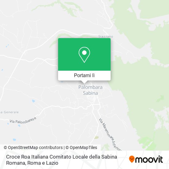 Mappa Croce Roa Italiana Comitato Locale della Sabina Romana