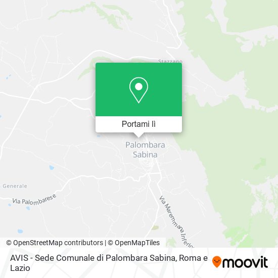 Mappa AVIS - Sede Comunale di Palombara Sabina