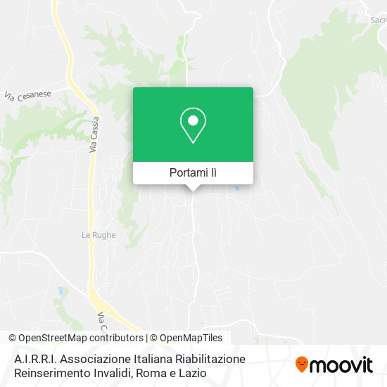Mappa A.I.R.R.I. Associazione Italiana Riabilitazione Reinserimento Invalidi