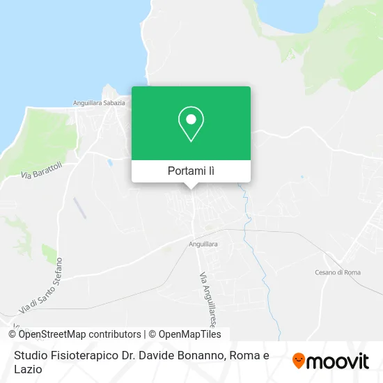 Mappa Studio Fisioterapico Dr. Davide Bonanno