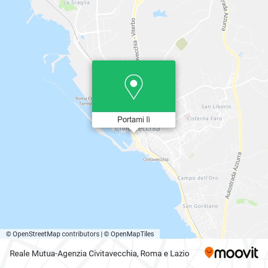 Mappa Reale Mutua-Agenzia Civitavecchia