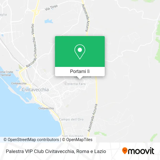 Mappa Palestra VIP Club Civitavecchia