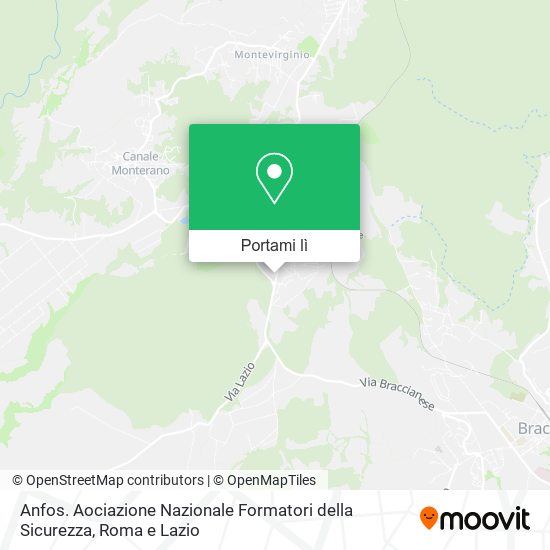 Mappa Anfos. Aociazione Nazionale Formatori della Sicurezza