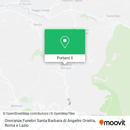 Mappa Onoranze Funebri Santa Barbara di Angelini Orietta