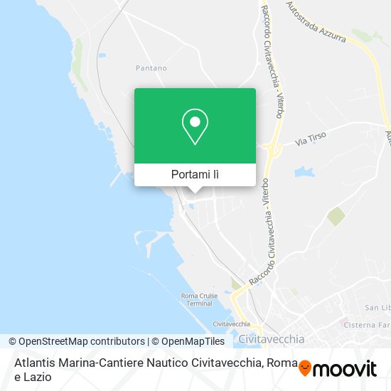 Mappa Atlantis Marina-Cantiere Nautico Civitavecchia