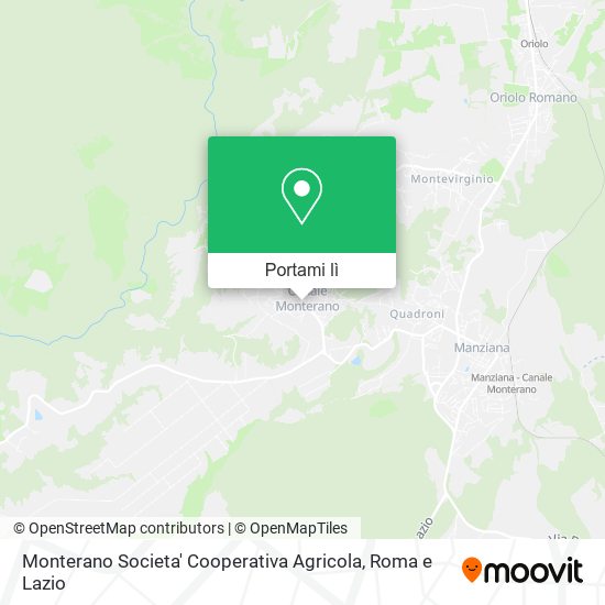 Mappa Monterano Societa' Cooperativa Agricola