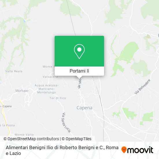 Mappa Alimentari Benigni Ilio di Roberto Benigni e C.
