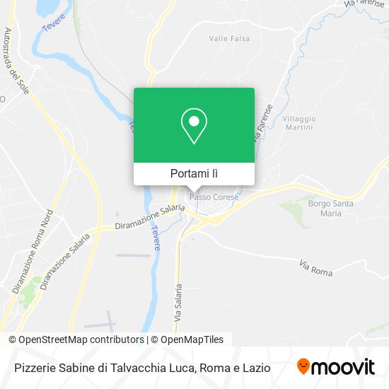 Mappa Pizzerie Sabine di Talvacchia Luca