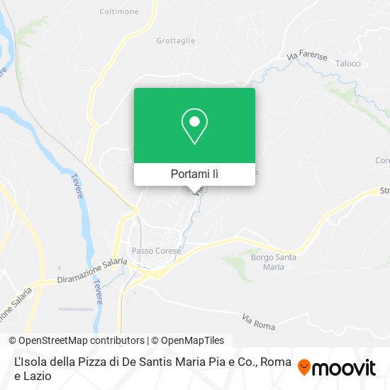 Mappa L'Isola della Pizza di De Santis Maria Pia e Co.