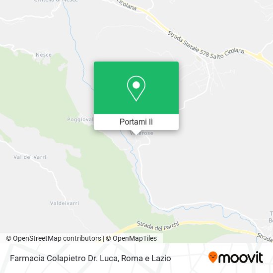 Mappa Farmacia Colapietro Dr. Luca