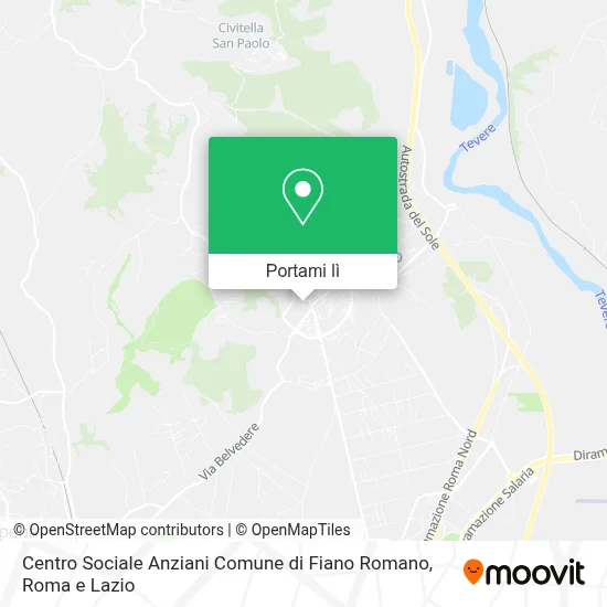 Mappa Centro Sociale Anziani Comune di Fiano Romano