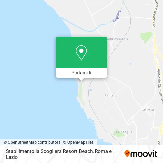 Mappa Stabilimento la Scogliera Resort Beach