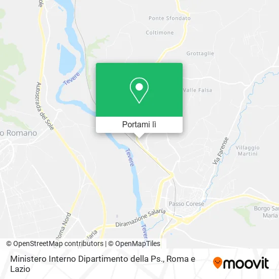 Mappa Ministero Interno Dipartimento della Ps.