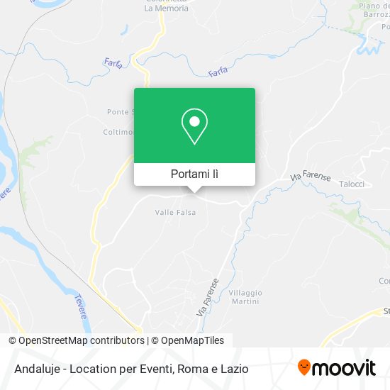 Mappa Andaluje - Location per Eventi