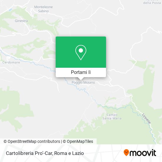 Mappa Cartolibreria Pro'-Car