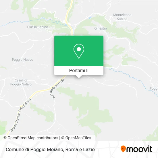 Mappa Comune di Poggio Moiano