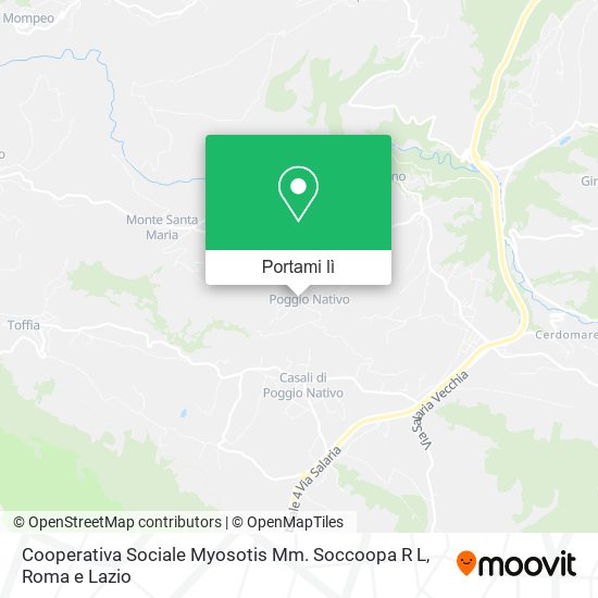 Mappa Cooperativa Sociale Myosotis Mm. Soccoopa R L