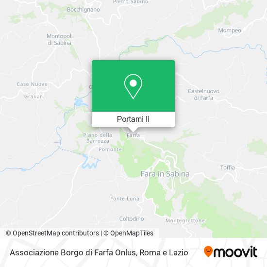Mappa Associazione Borgo di Farfa Onlus